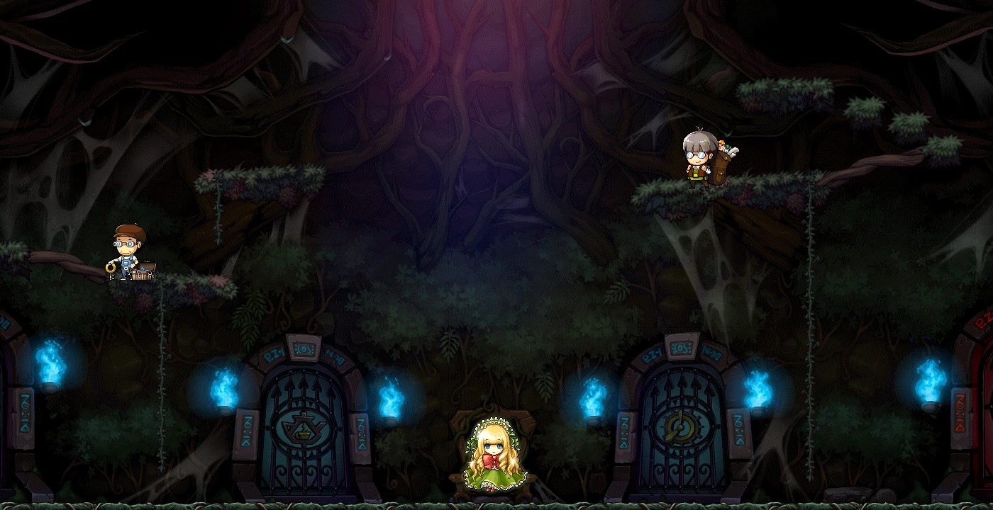 Alice and the four gates beneath the Colossal Root